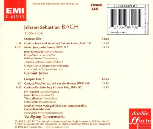 Kantaten BWV147, 140, 80 / Motette BWV 227