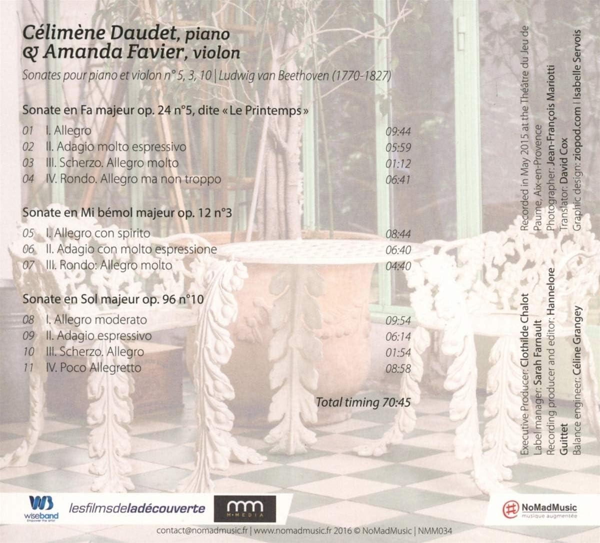Celimene Daudet & Amanda Favier - Sonates Pour Piano & Violon 5 / 3 /