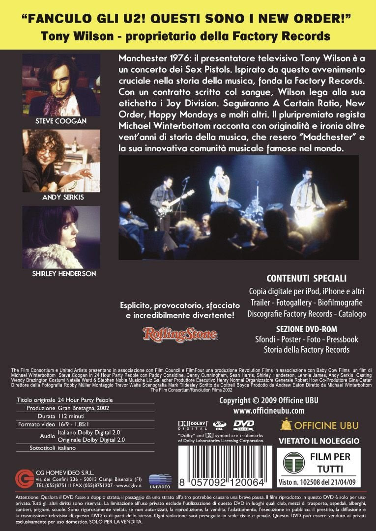 24 hour party people dvd Italian Import