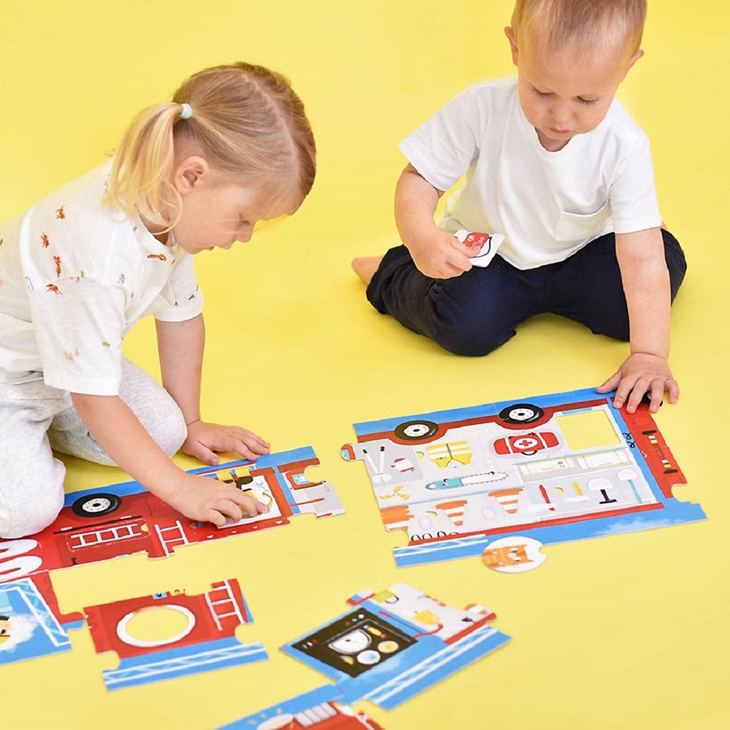 Banana Panda 49044 Fire Truck, Shapes Puzzle, Assignment Activity, Game