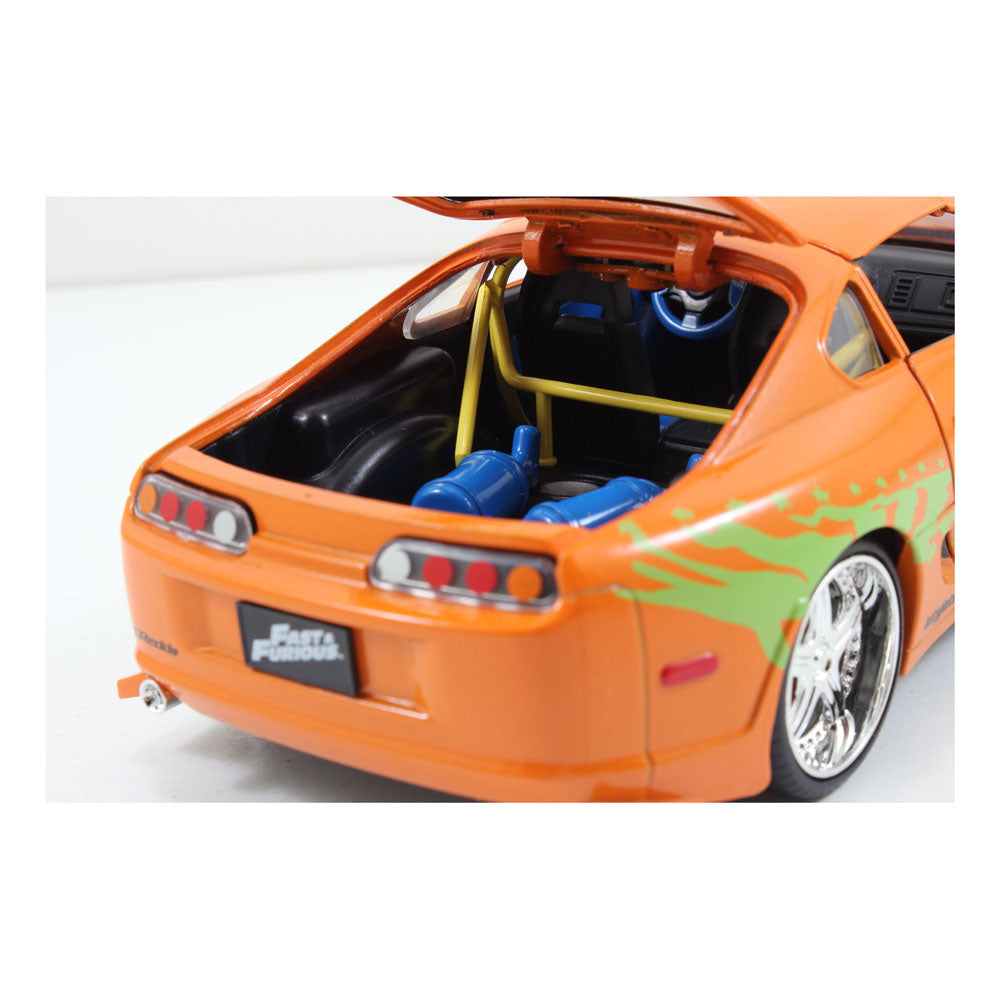 FAST & FURIOUS 2 Fast 2 Furious Brian's 1995 Toyota Supra Sports Die-cast Toy Car, 1:24 Scale, Orange (253203005)