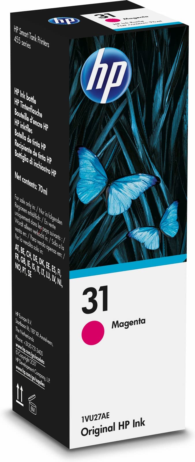 HP 31 (1VU27AE) Magenta Original Tintenflasche (70ml) für HP Smart Tank