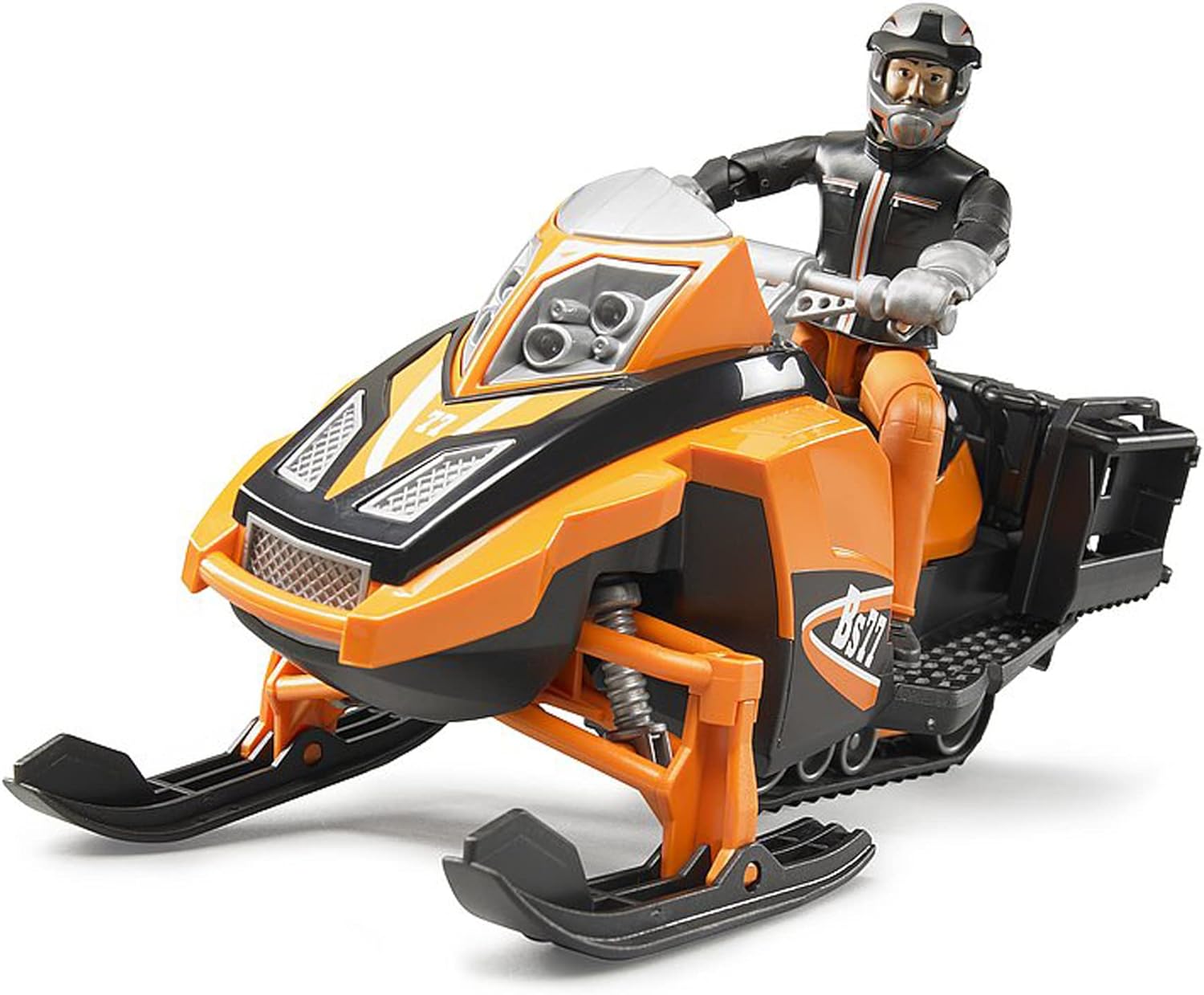 Snowmobile with Driver and Accessories
