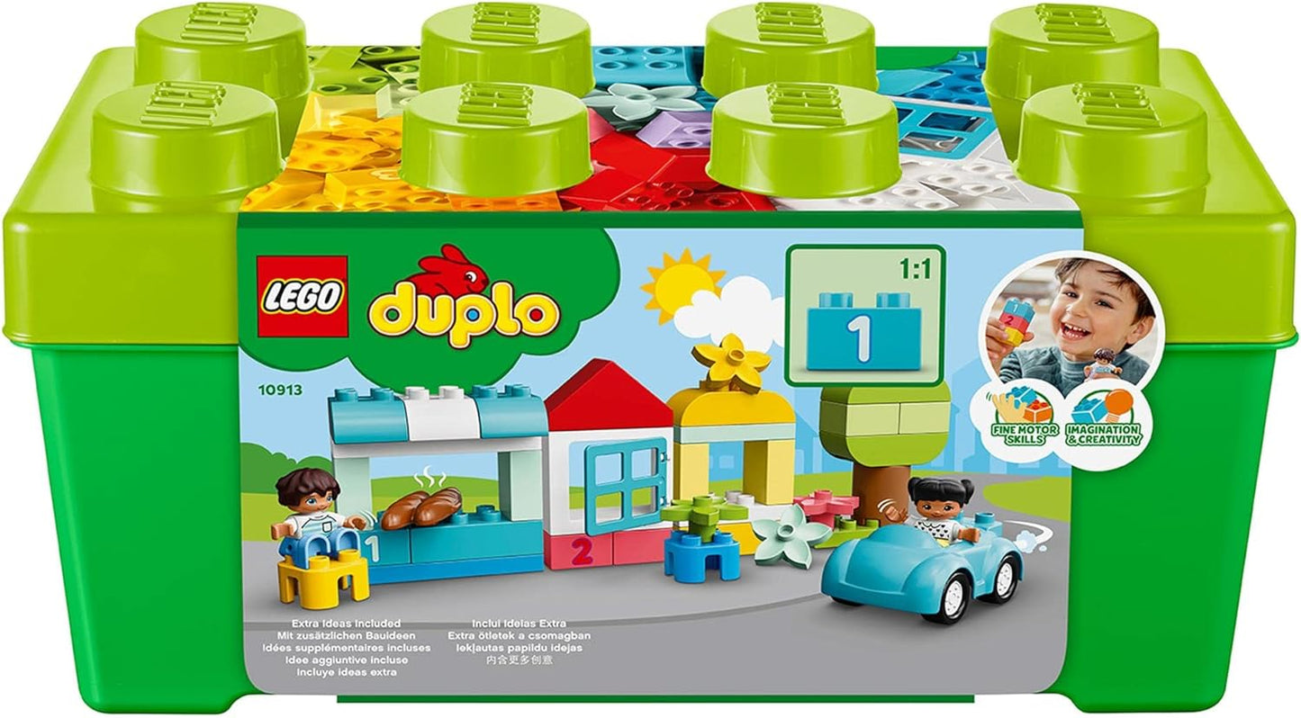 LEGO 10913 DUPLO Classic Brick Box Building Set with Storage, Toy Car, Number Bricks and More, Learning Toys for Toddlers, Boys & Girls 1.5 Years Old