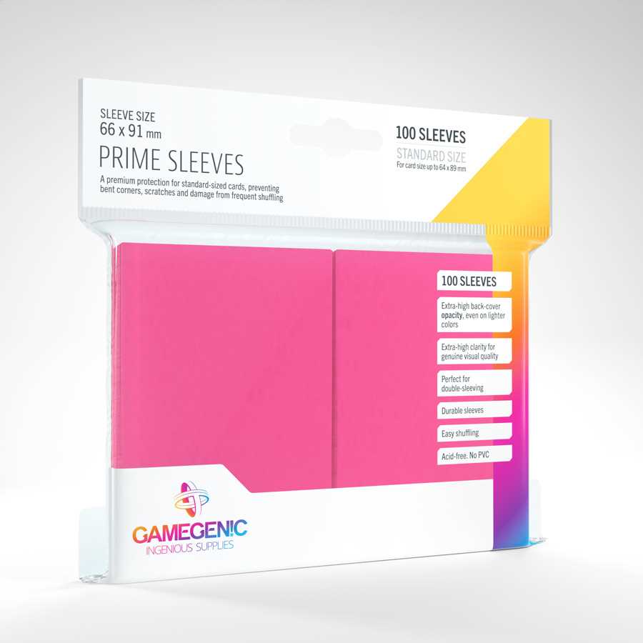 Gamegenic GGS11024ML Prime Sleeves (100-Pack), Pink