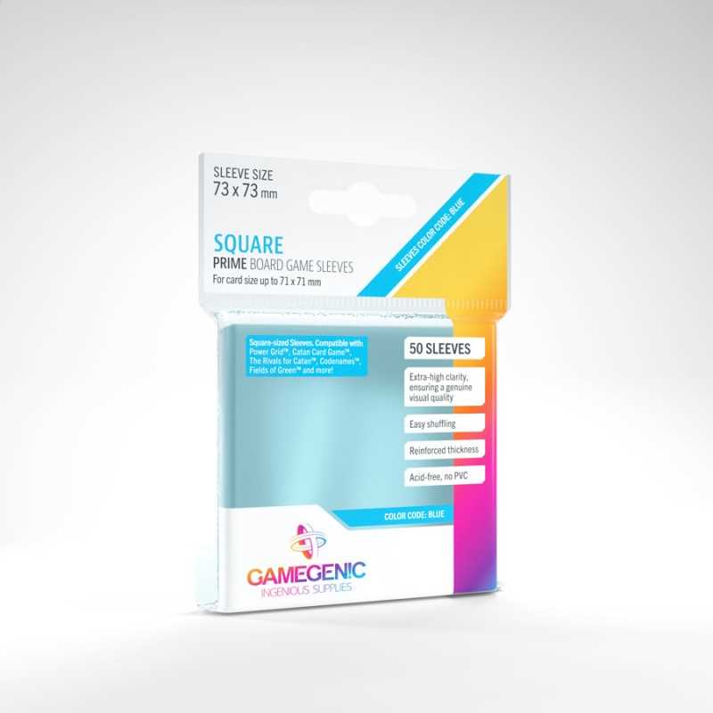 GAMEGEN!C- Prime Square-Sized Sleeves 73x73mm (50), Clear Color (GGS10046ML