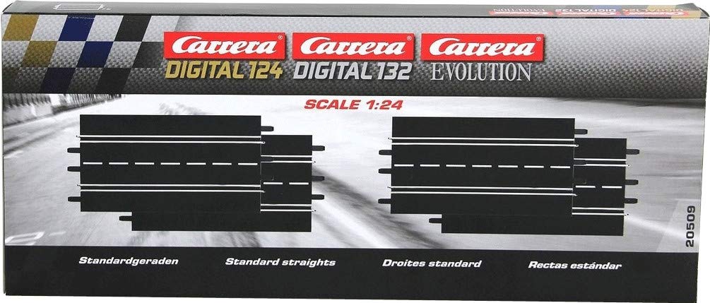 Carrera 20020509 Standard straights (4) Slot Accessories, Multicolor, 34.5 Centimeters