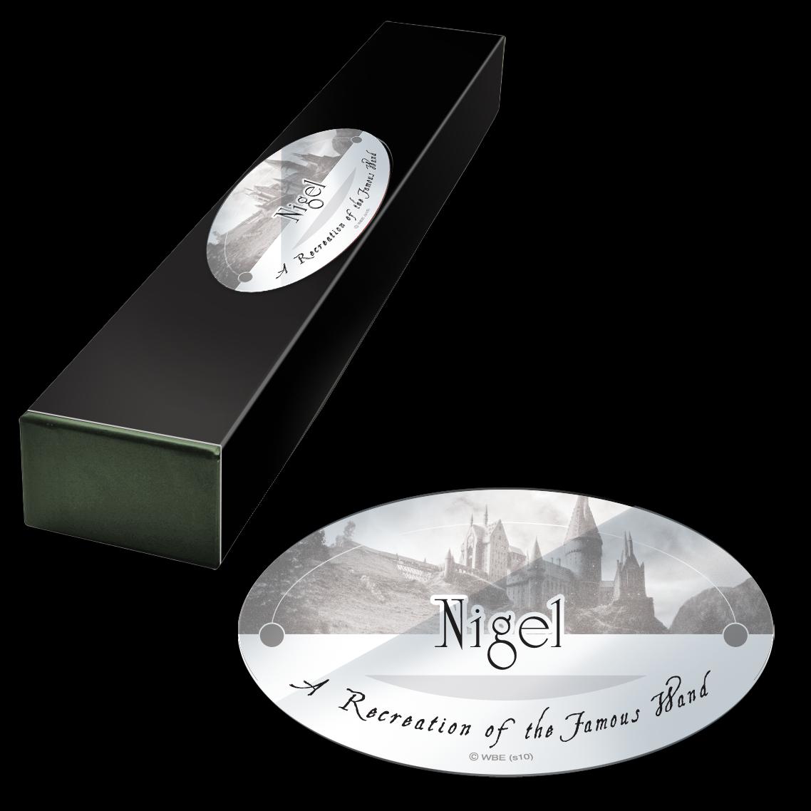 The Noble Collection - Nigel Wolpert Character Wand - 15in (37.5cm) Wizarding World Wand With Name Tag - Harry Potter Film Set Movie Props Wands