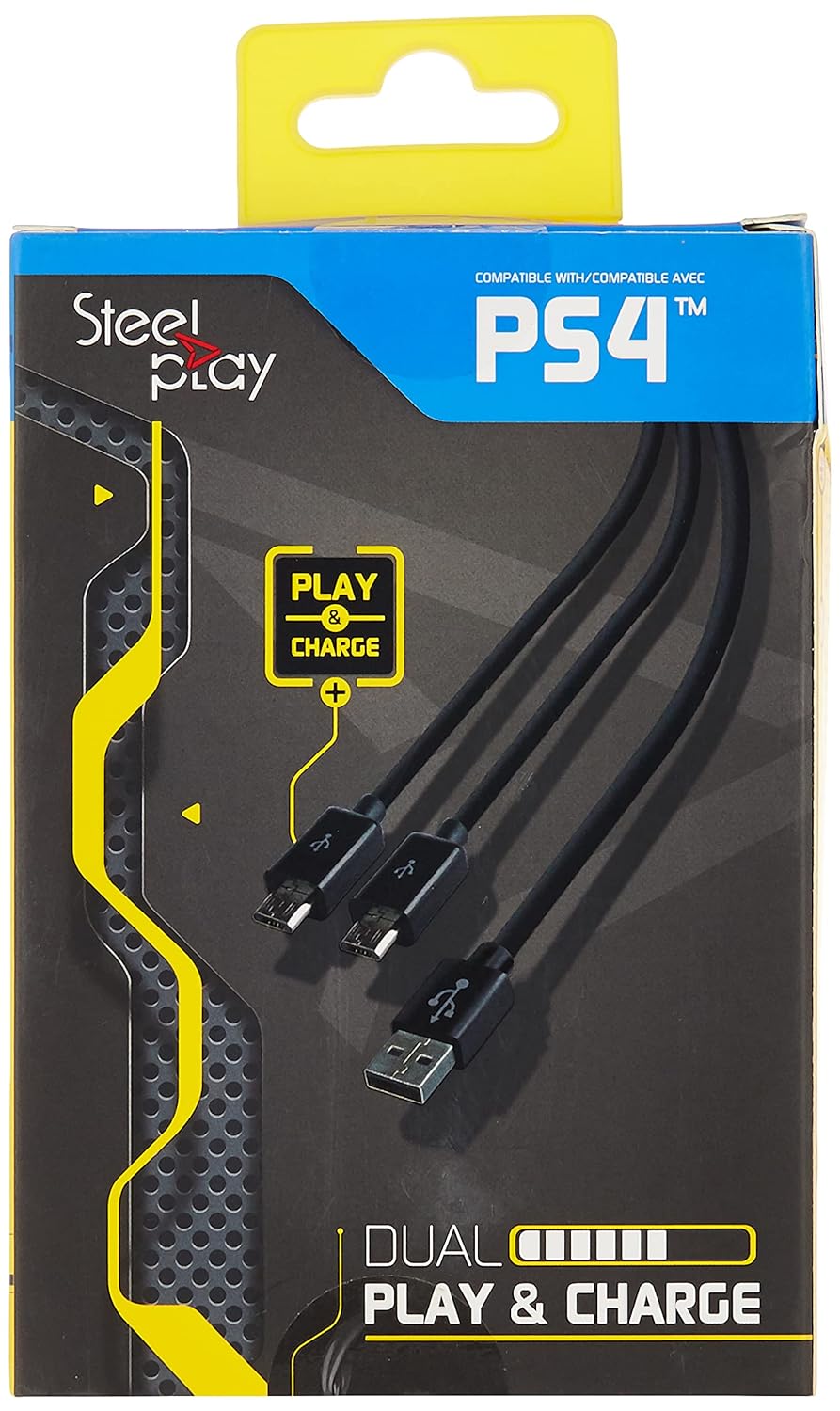 Steelplay jvaps400040 Dual Play y Charge Cable (PS4