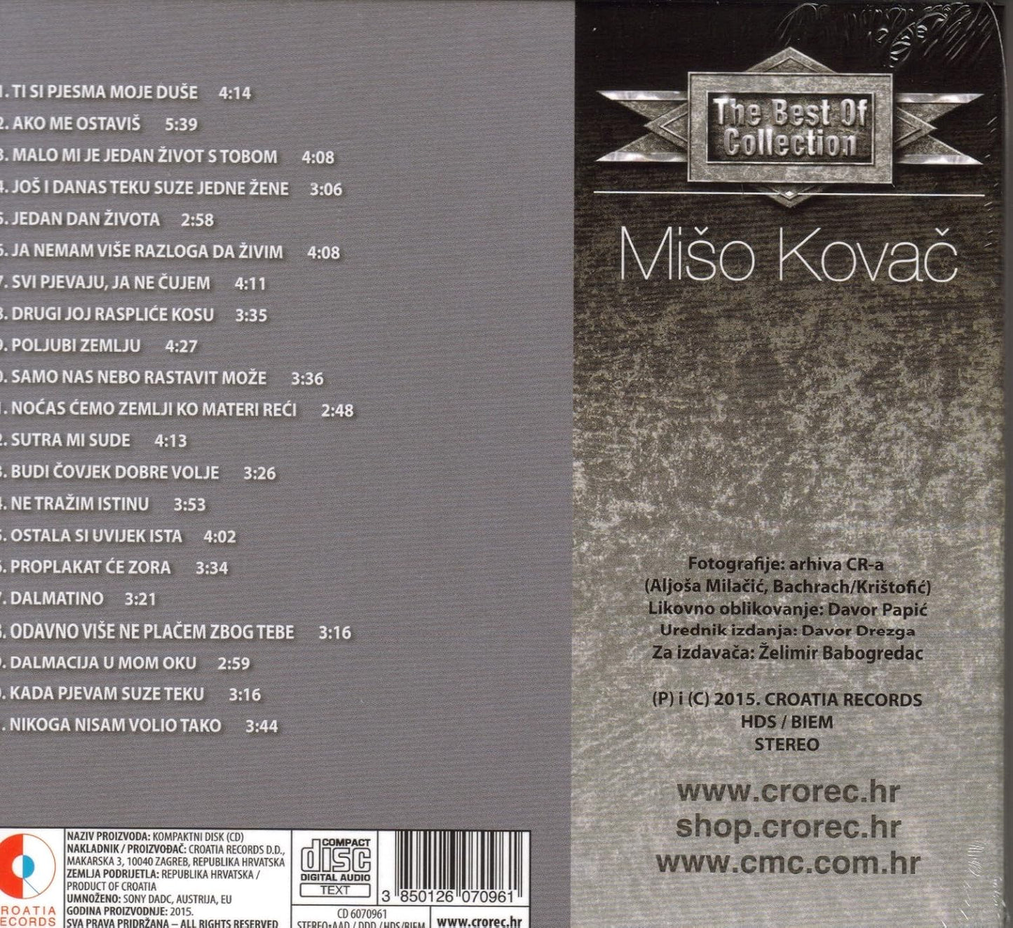 KOVAC MIŠO - CD THE BEST OF COLLECTION / MIŠO KOVAC (1 CD