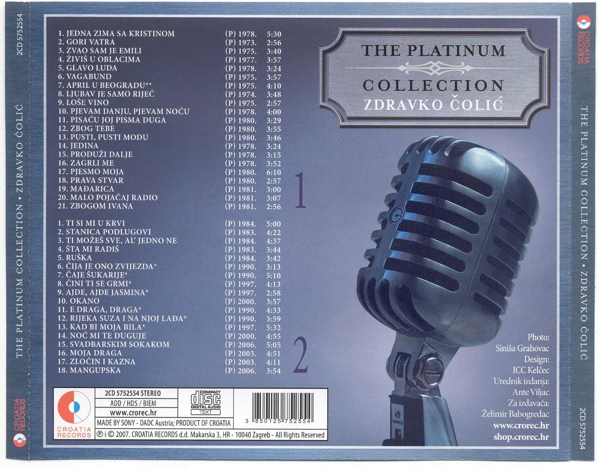 ZDRAVKO COLIC - The platinum collection (2 CD)