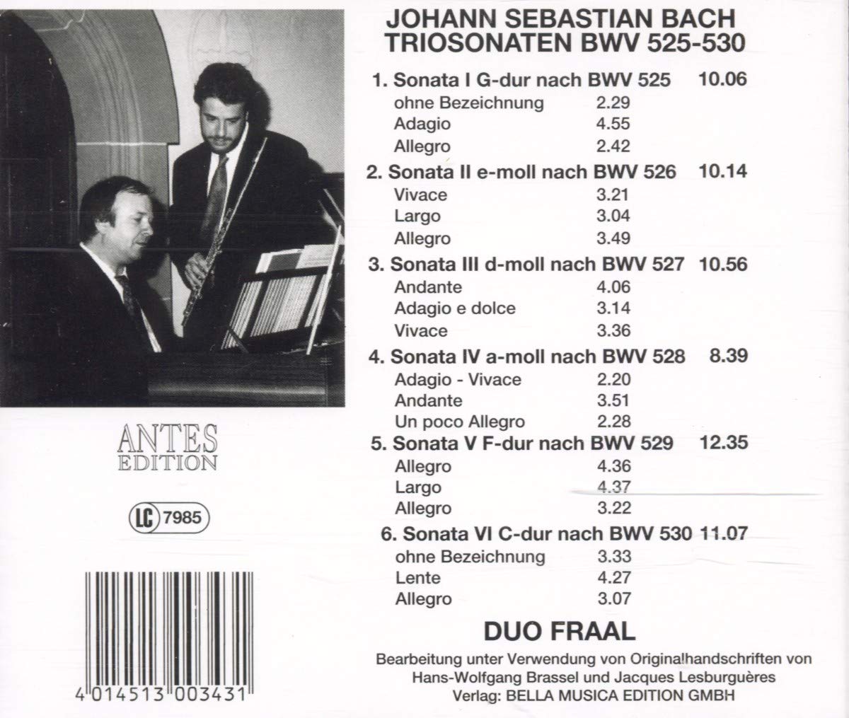 Trio Sonatas BWV 525-530