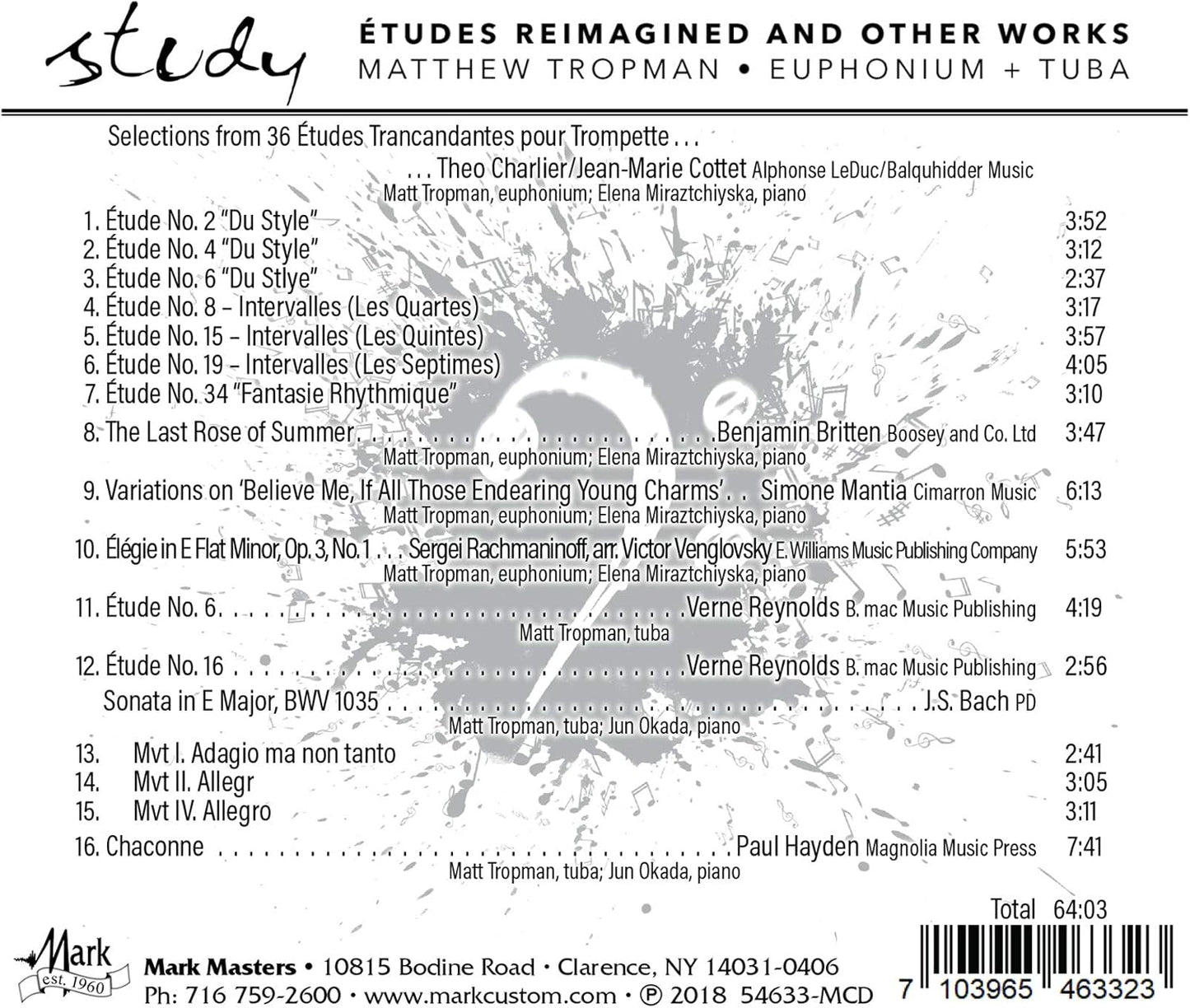Matthew Tropman / Elena Miraztchiyska / Jun Okada - Study
