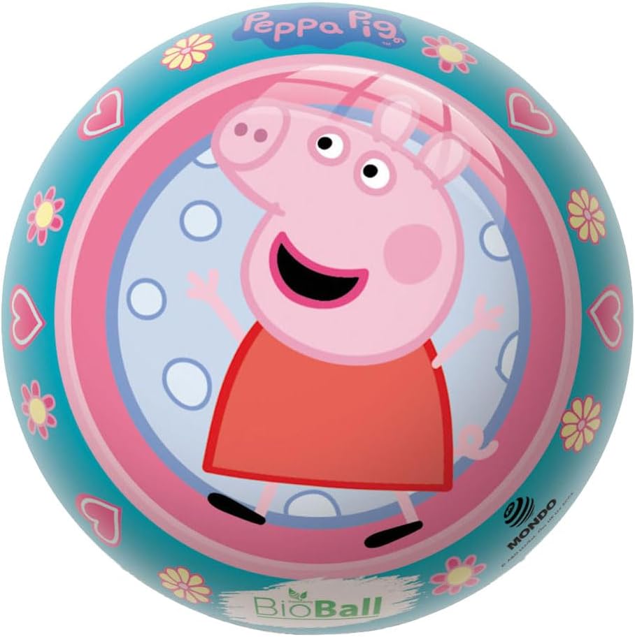 Peppa Pig Peppa Pig-S2411695 Pelota Bioball, 140 Mm, Multicolor (Mondo Toys 5947