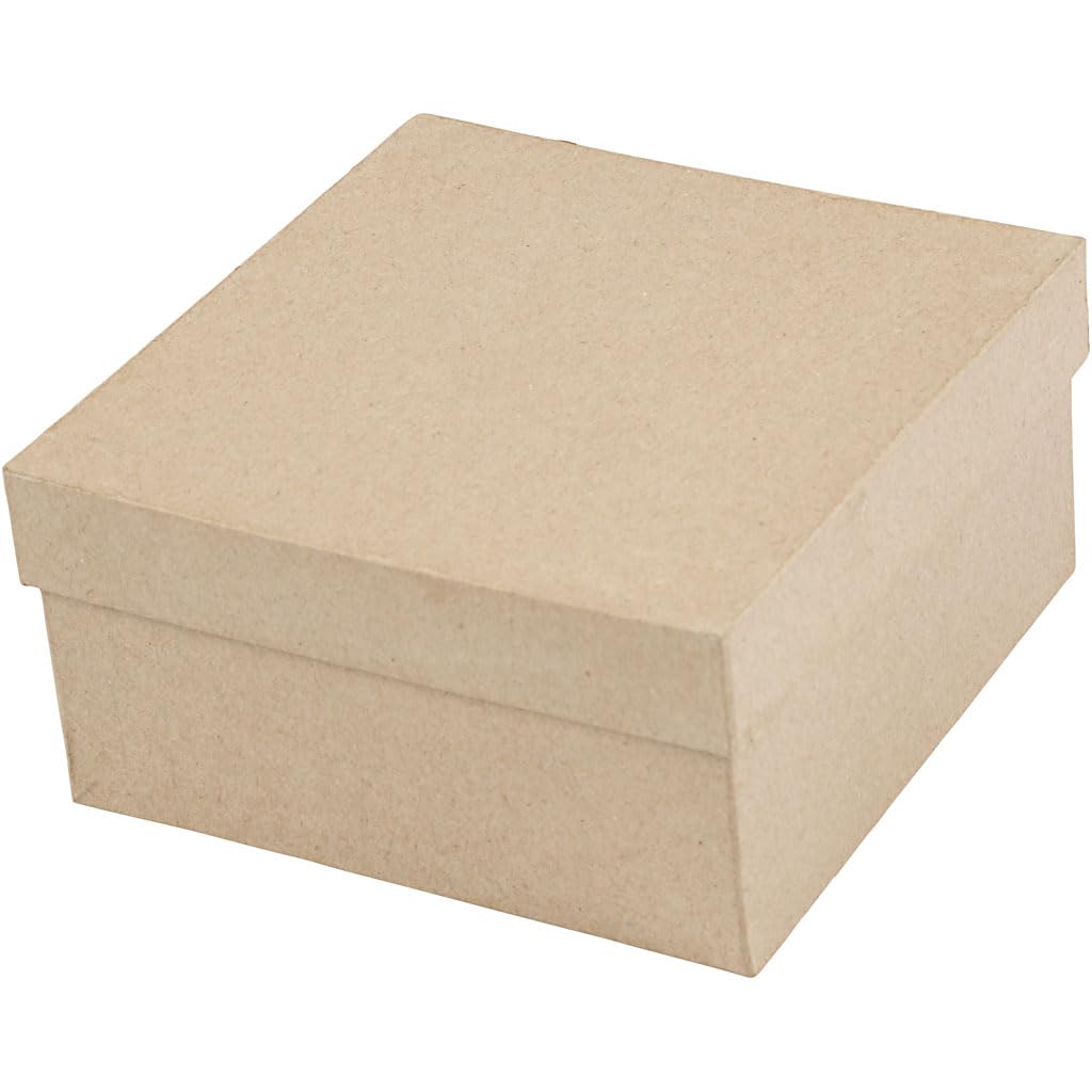 Creativ 10+12 5+15 cm Papier Mache Square Boxes 3 Assorted