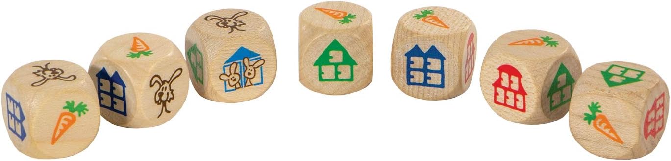 999 Games - Rabbit houses Dice Game - from 8 years old - One of the best games of 2019 - Markus Kropf - Push your luck - for 2 to 7 players - 999-KON01, multi-colored