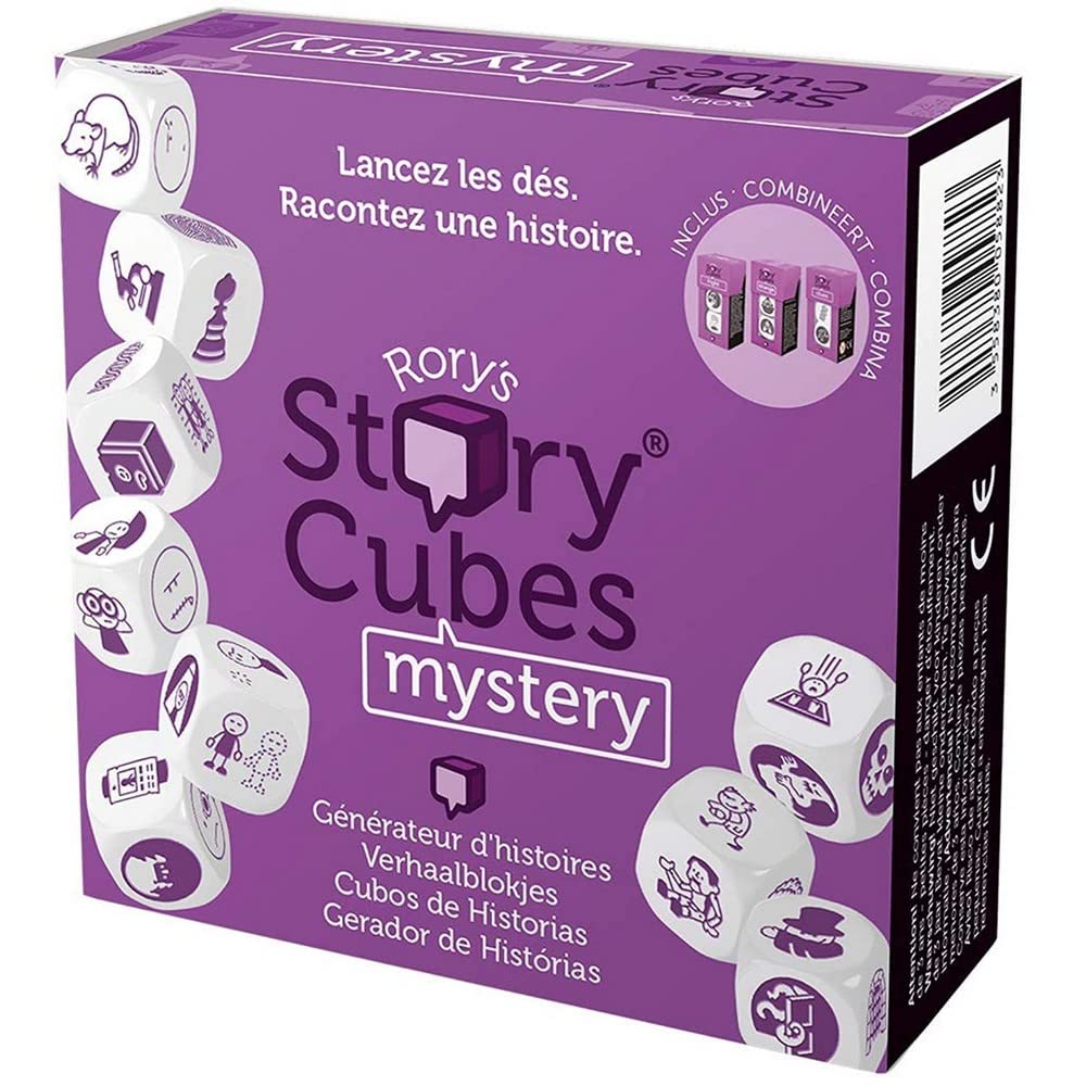Asmodee Story Cubes: Mystery - Juego de dados multilenguaje, Multicolor (ASMRSC29ML1