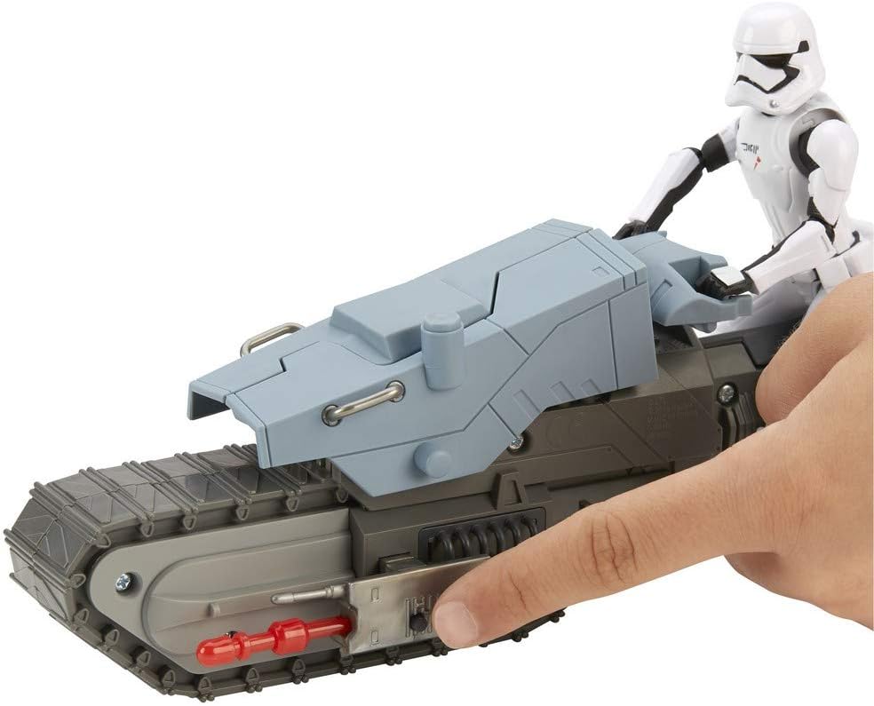 Star Wars Galaxy of Adventures First Order Driver and Treadspeeder 5-Inch Scale Figure and Vehicle Toy 2-Pack with Fun Blaster Feature