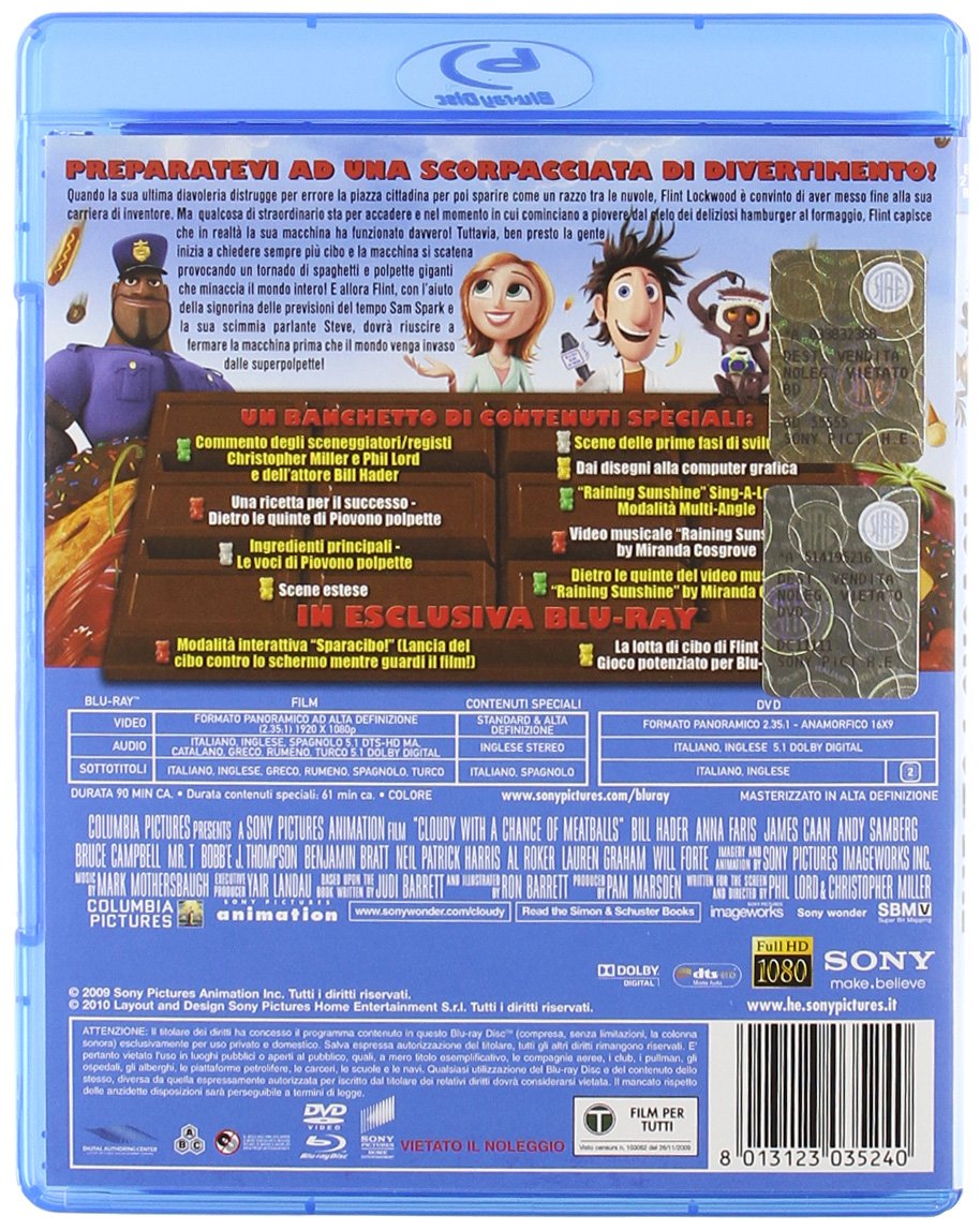 Piovono Polpette (Br+Dvd