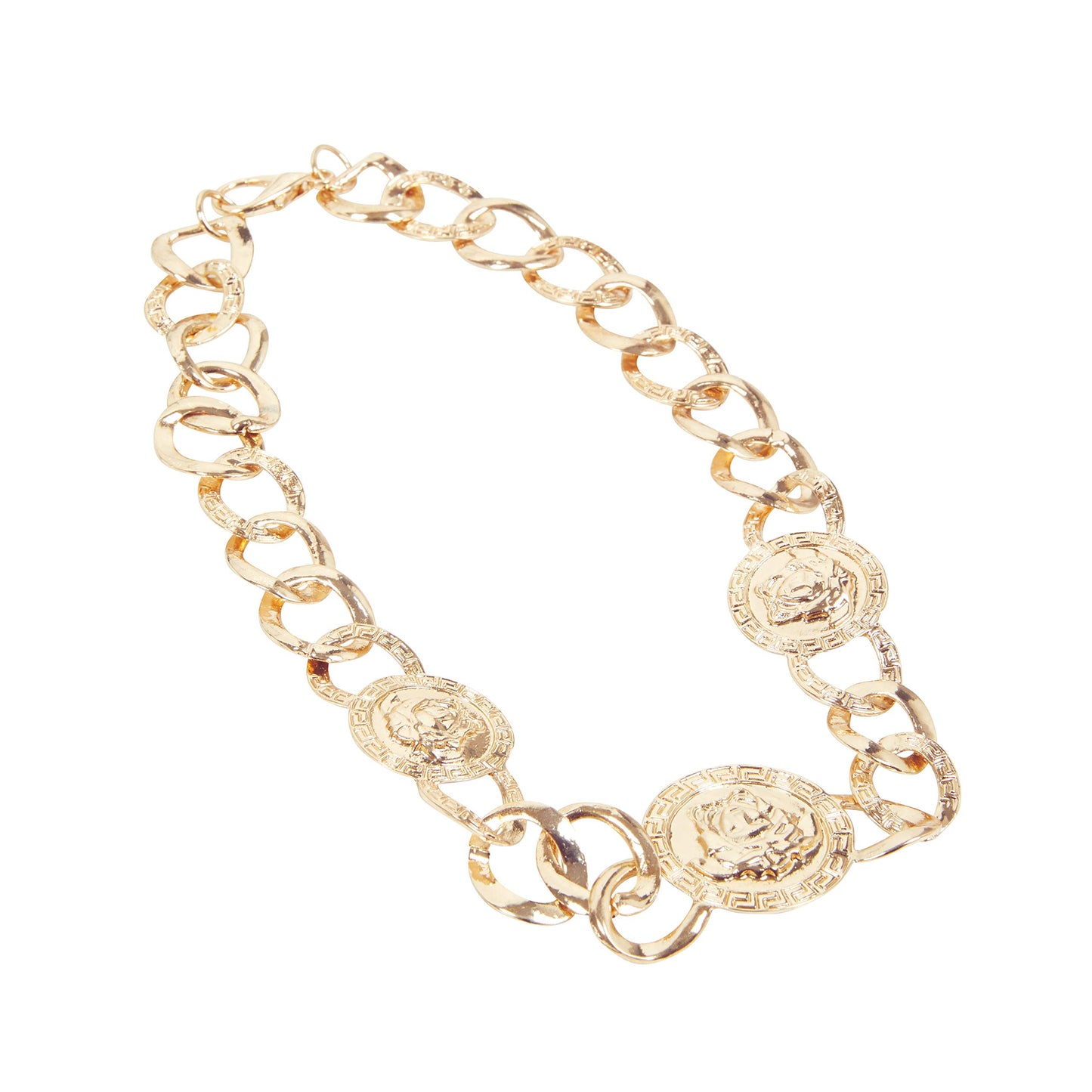 Bristol Novelty BA3223 Coin Necklace, Men, Gold