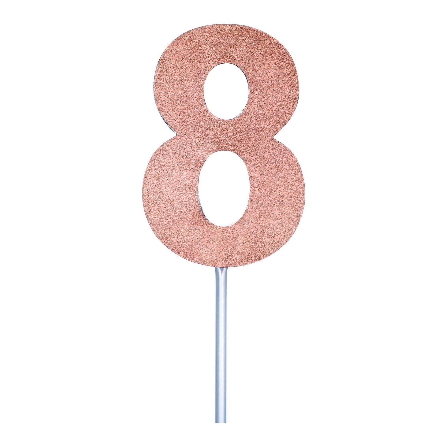 Forum Novelties SK97346 Diamond Cake Topper Rose Gold No. 8