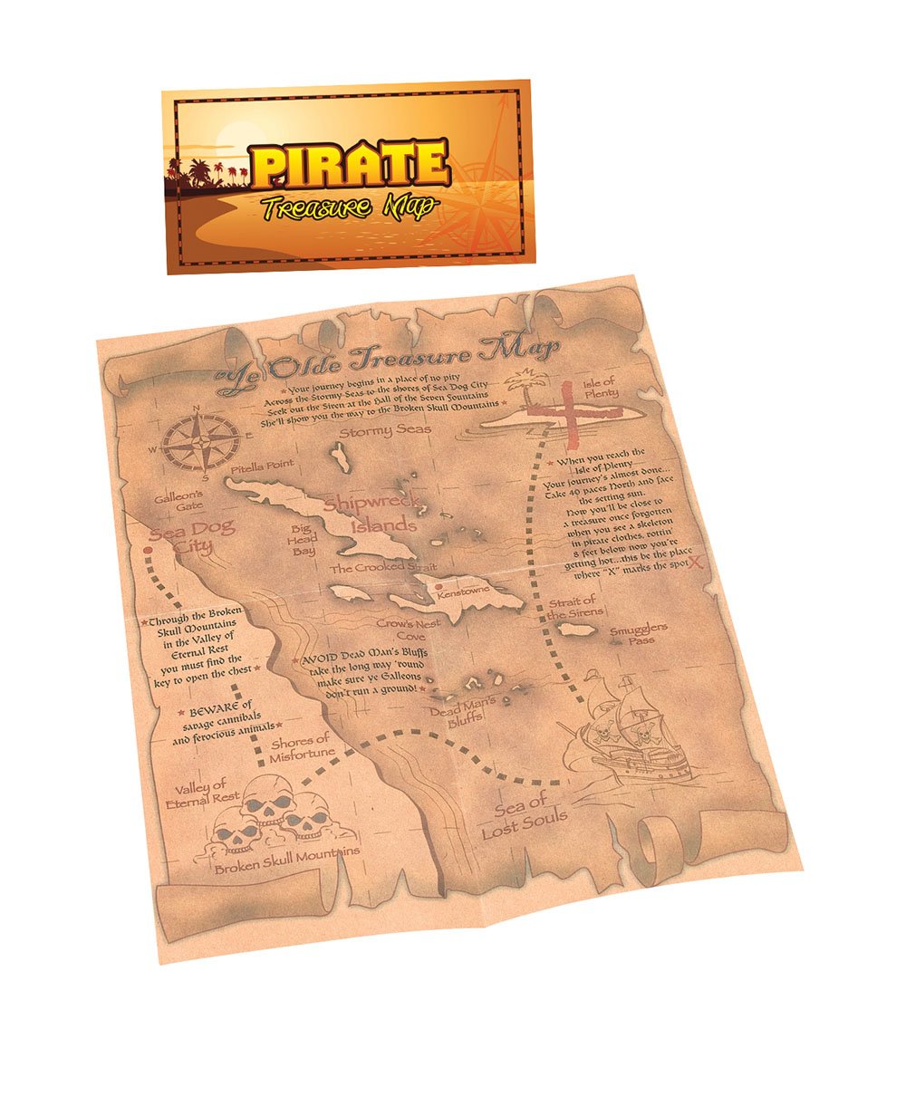 Fancy Dress Accessories | Pirate Treasure Map