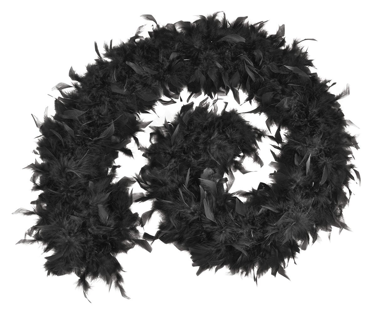 Bristol Novelty BA1670 Dress-up Accessory | Feather Boa | For Women | 1 Piece | Black | 31 cm x 27 cm x 5 cm, One Size