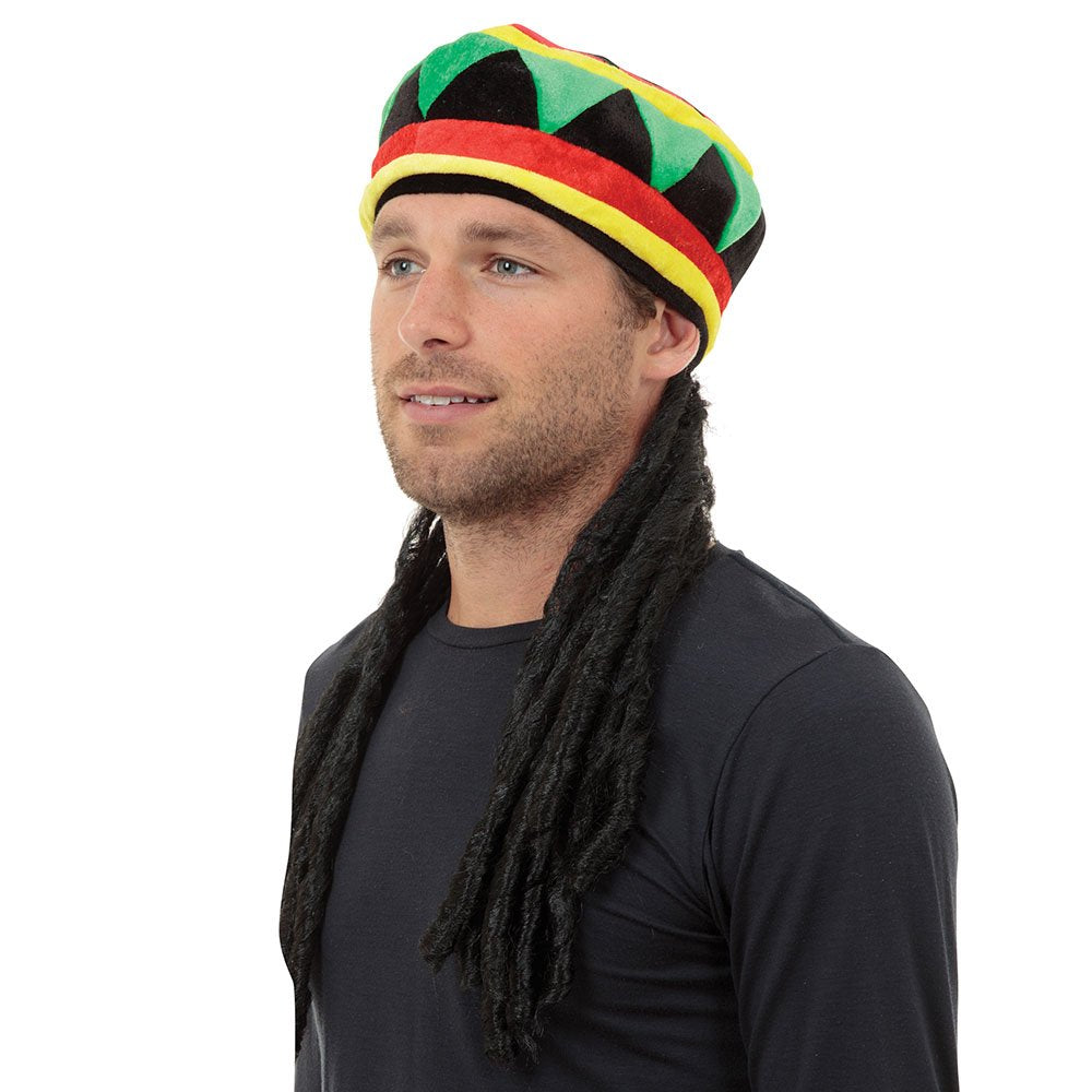 Bristol Novelty Unisex Rastamütze mit Haaren, für Erwachsene