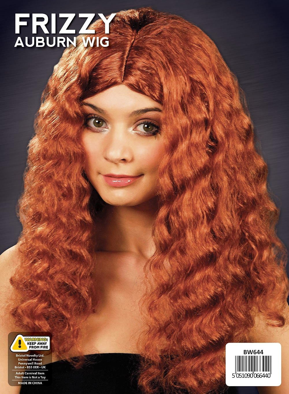 Bristol Novelty BW644 Long Auburn Frizzy Wig, Womens, One Size