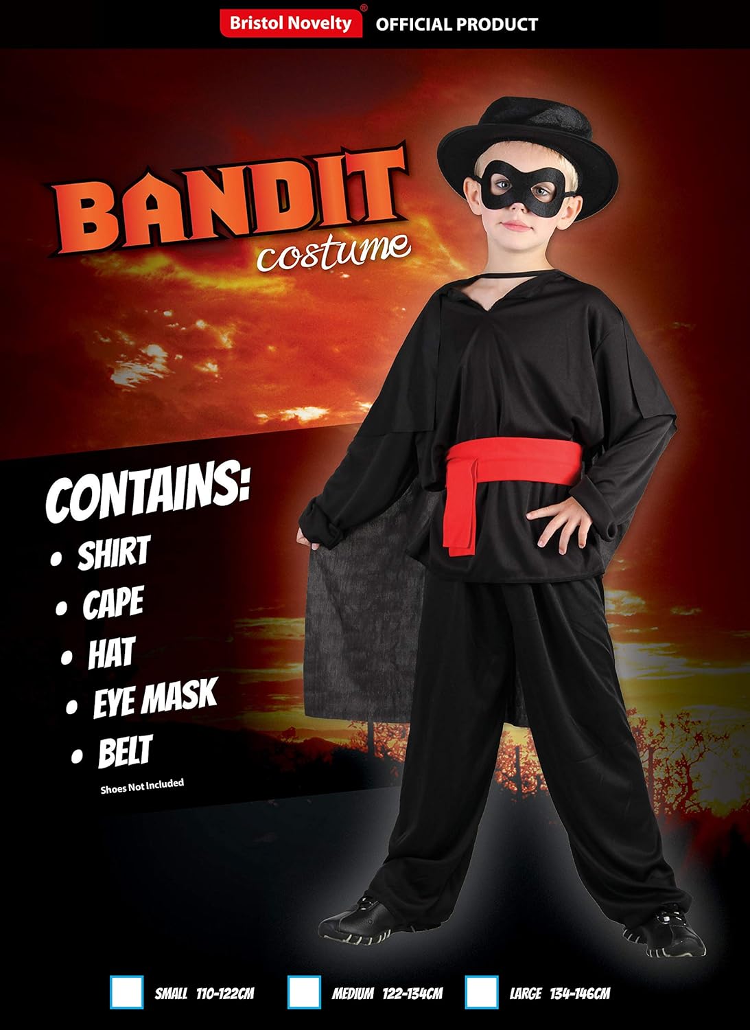 Bristol Novelty Kinder/Jungen Kostüm Bandit