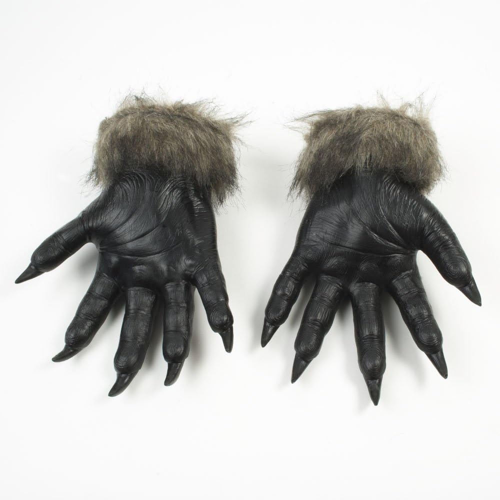 Bristol Novelty Unisex Wolf | Black Brown Pack of 1 hands, Black and Brown, One Size UK