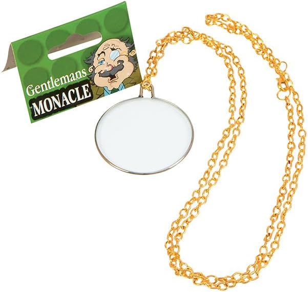 Bristol Novelty BA097 Gentleman's Monocle, Mens, Gold, One Size