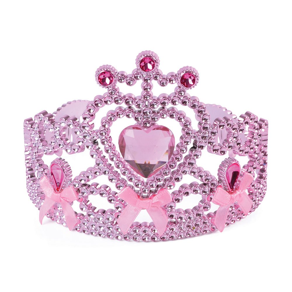 Bristol Novelty BA1037 Tiara Crown For Women | Pink | 9 cm x 12 cm x 12 cm Ribbon Bow Ties, One Size
