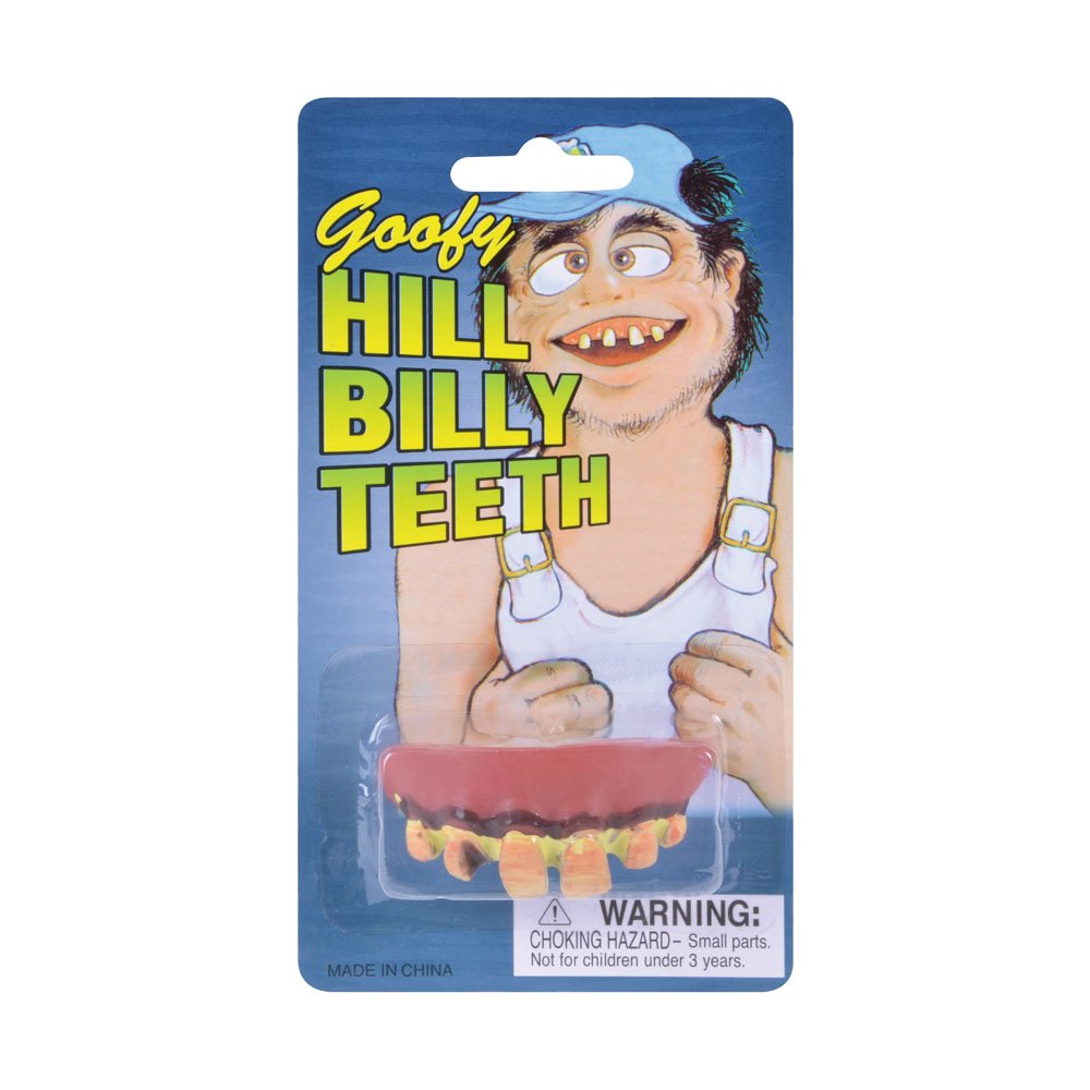 Bristol Novelty MD105 Hill Billy Teeth | Multicolor | Pack of 1, mens, Yellow/Brown/Pink, One Size