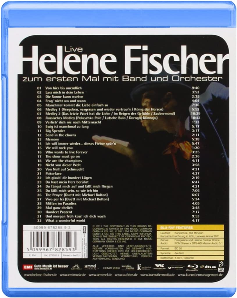 Fischer, Helene - Helene Fischer - Live/Zum ersten Mal mit Band und Orchester (1 Blu-ray