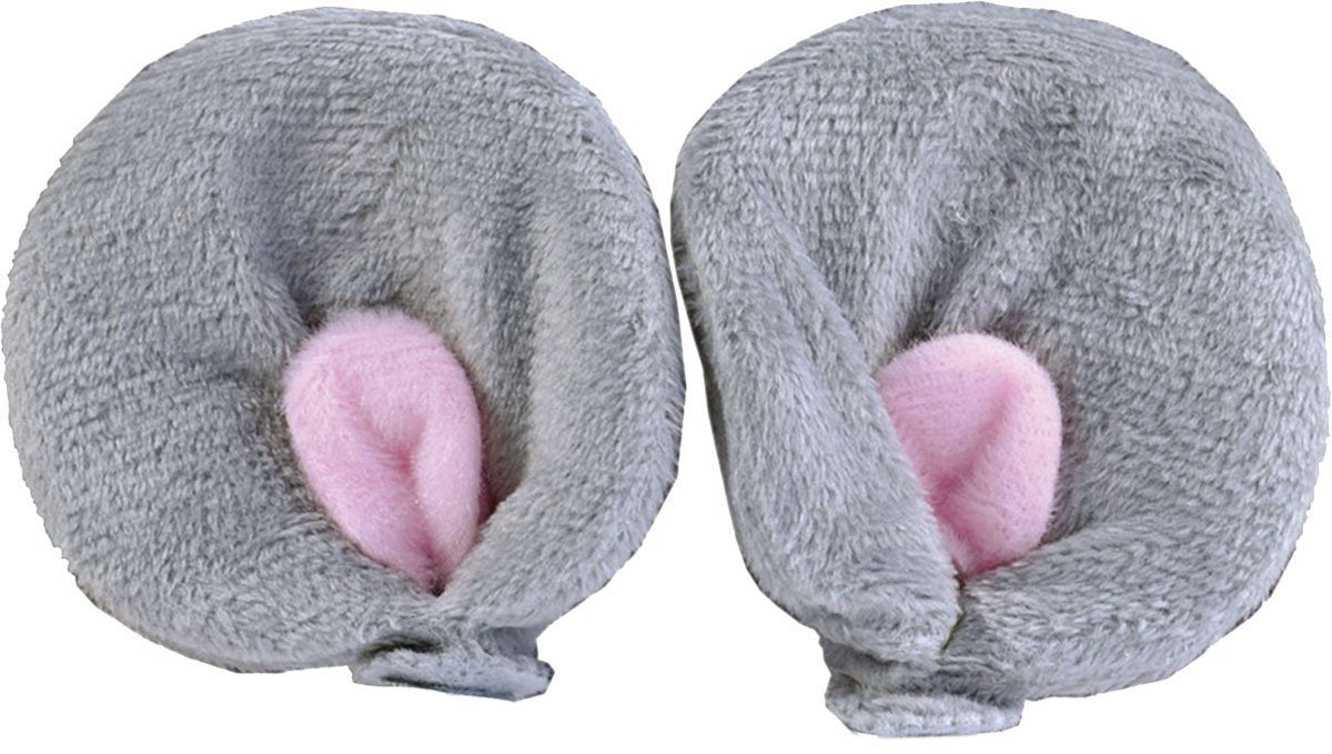 Bristol Novelty MD214 Mouse Ears (Clip On) | Gray Pack of 1, Womens, Grey/Pink, One Size