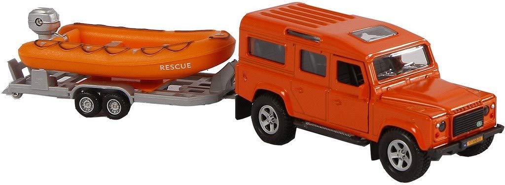 Auto Kids Globe Landrover en reddingsboot (521714