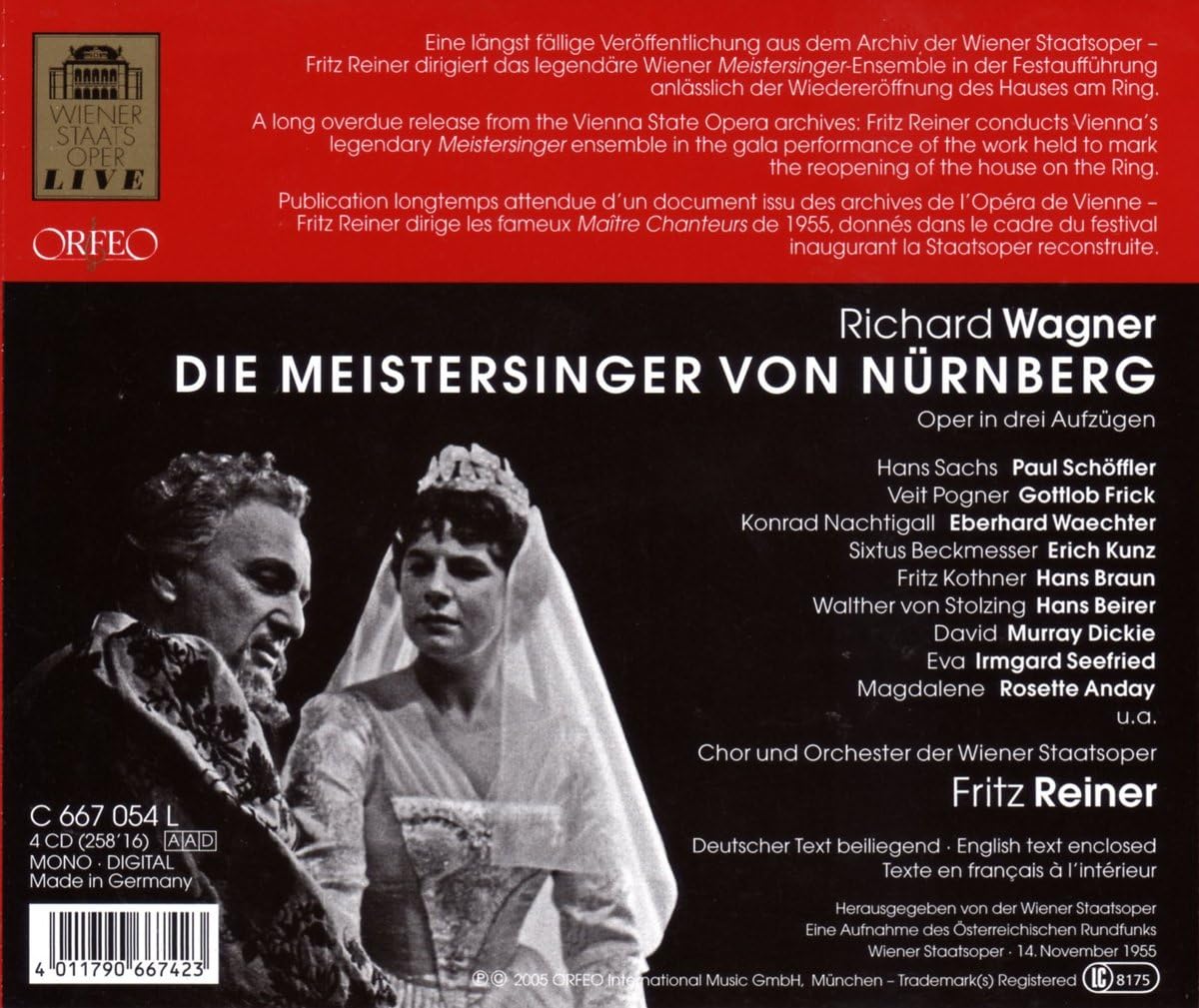 Die Meistersinger Von Nurnberg (Reiner, Vienna State Opera)