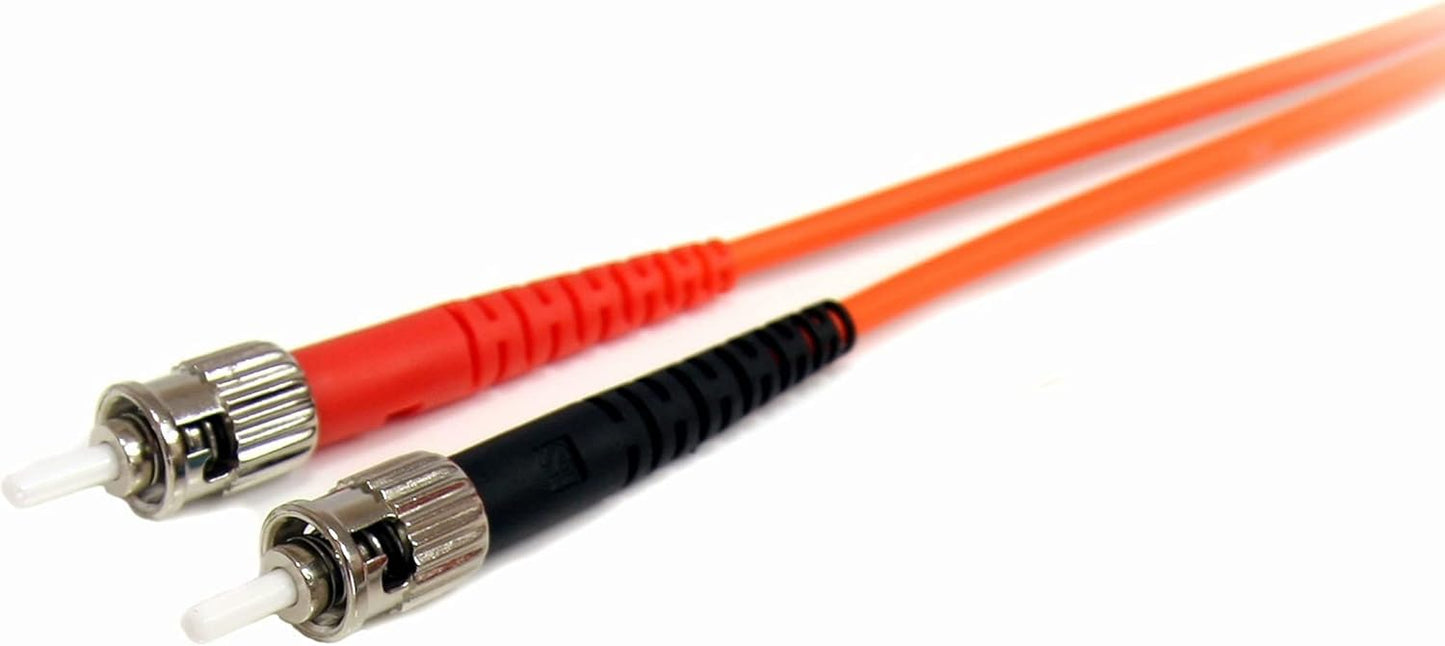 StarTech.com 1m Fiber Optic Cable - Multimode Duplex 62.5/125 - LSZH - LC/ST - OM1 - LC to ST Fiber Patch Cable (FIBLCST1), Orange