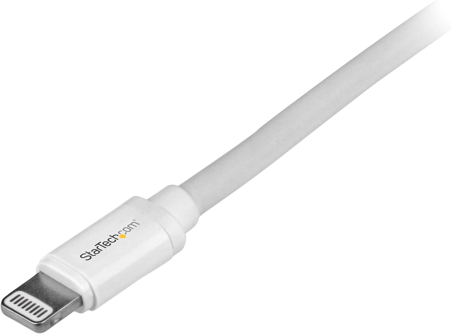 StarTech.com 2m (6ft) Long White Apple 8-pin Lightning Connector to USB Cable for iPhone / iPod / iPad - Charge and Sync Cable (USBLT2MW) White 6 ft/2 m Single