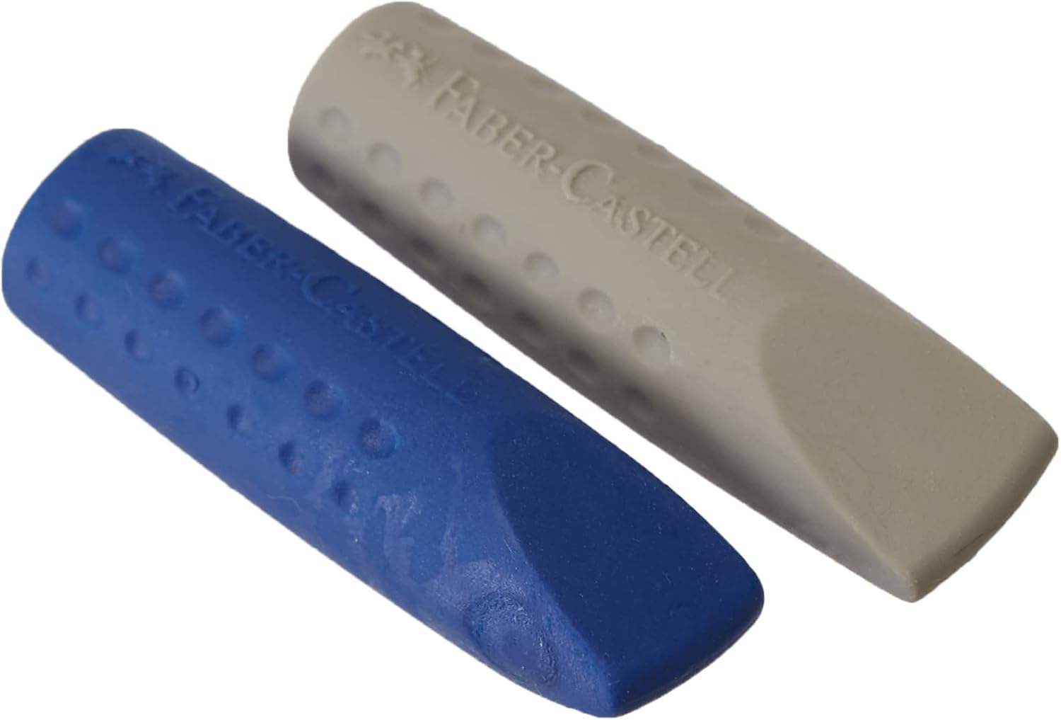 Faber-Castell Eraser Cap 2001 Twin Pack (2 pieces = 1 bag) red/grey or blue/grey assorted