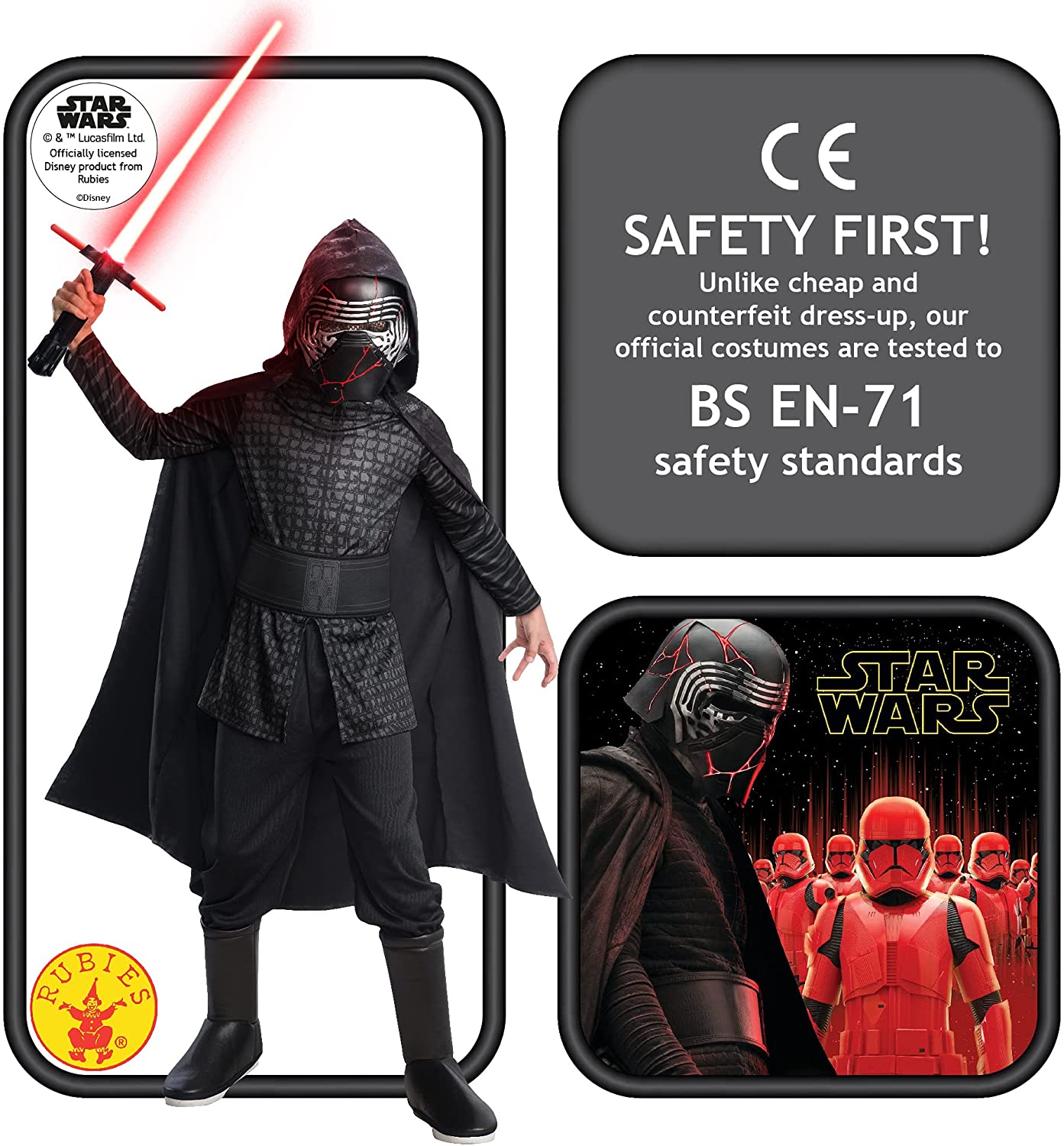 Rubie's Official Disney Star Wars Ep 9, Kylo Ren Childs Costume