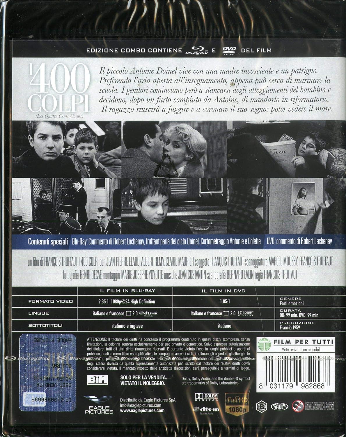 Jean-Pierre Leaud,Claire Ma... 400 Colpi (I) (Blu-Ray+Dv