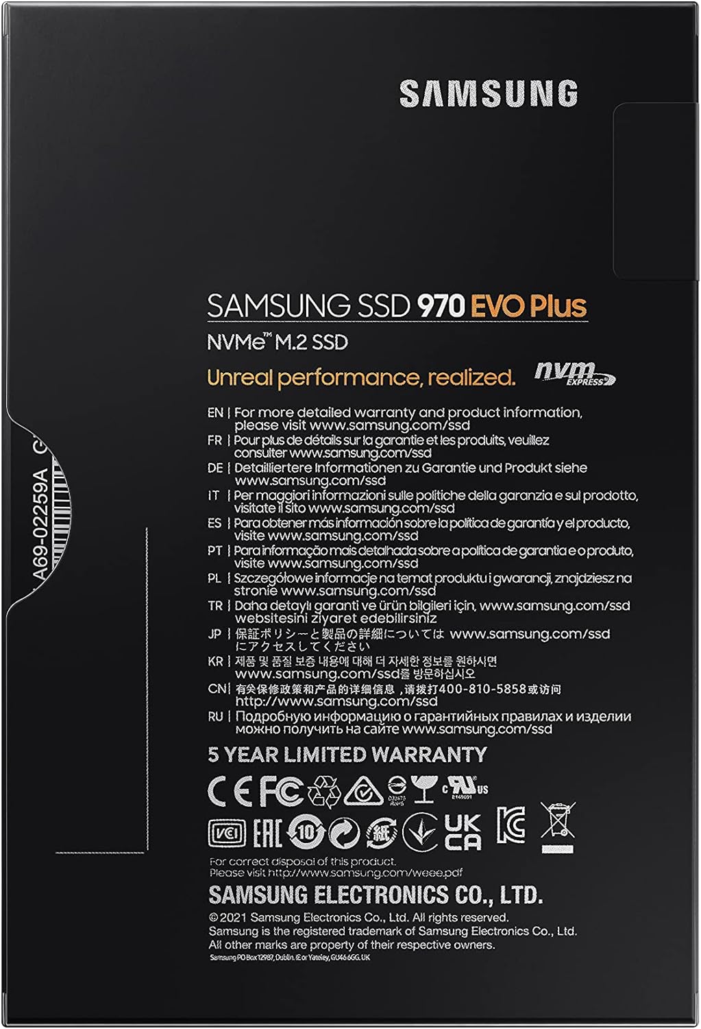 Samsung 970 EVO Plus 250 GB PCIe NVMe M.2 Internal Solid State Drive (SSD) (MZ-V7S250BW