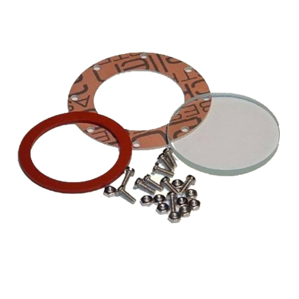 01540 - Wilesco ET - Wasserstandsglas 27mm mit Schrauben, Muttern und Dichtungen