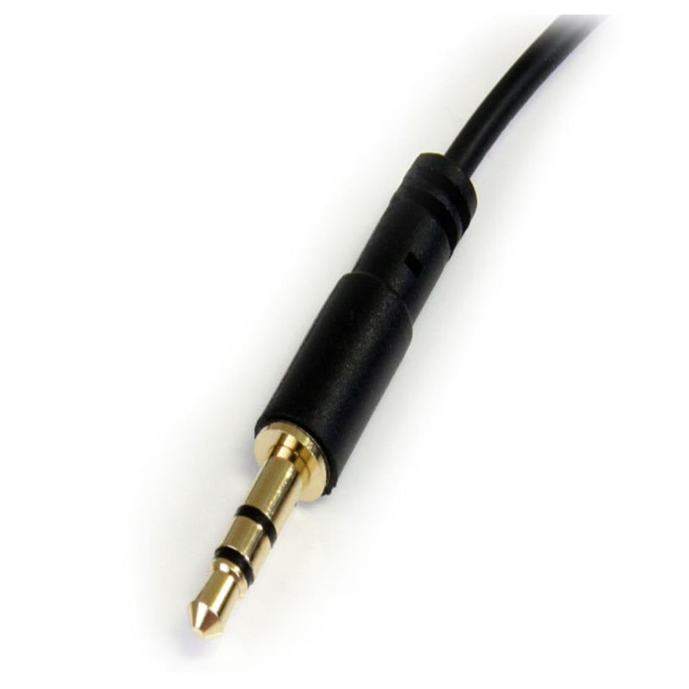 Startech.Com 1 Ft. (0.3 M) Right Angle 3.5 Mm Audio Cable - 3.5Mm Slim Audio Cable - Right Angle - Male/Male - Aux Cable