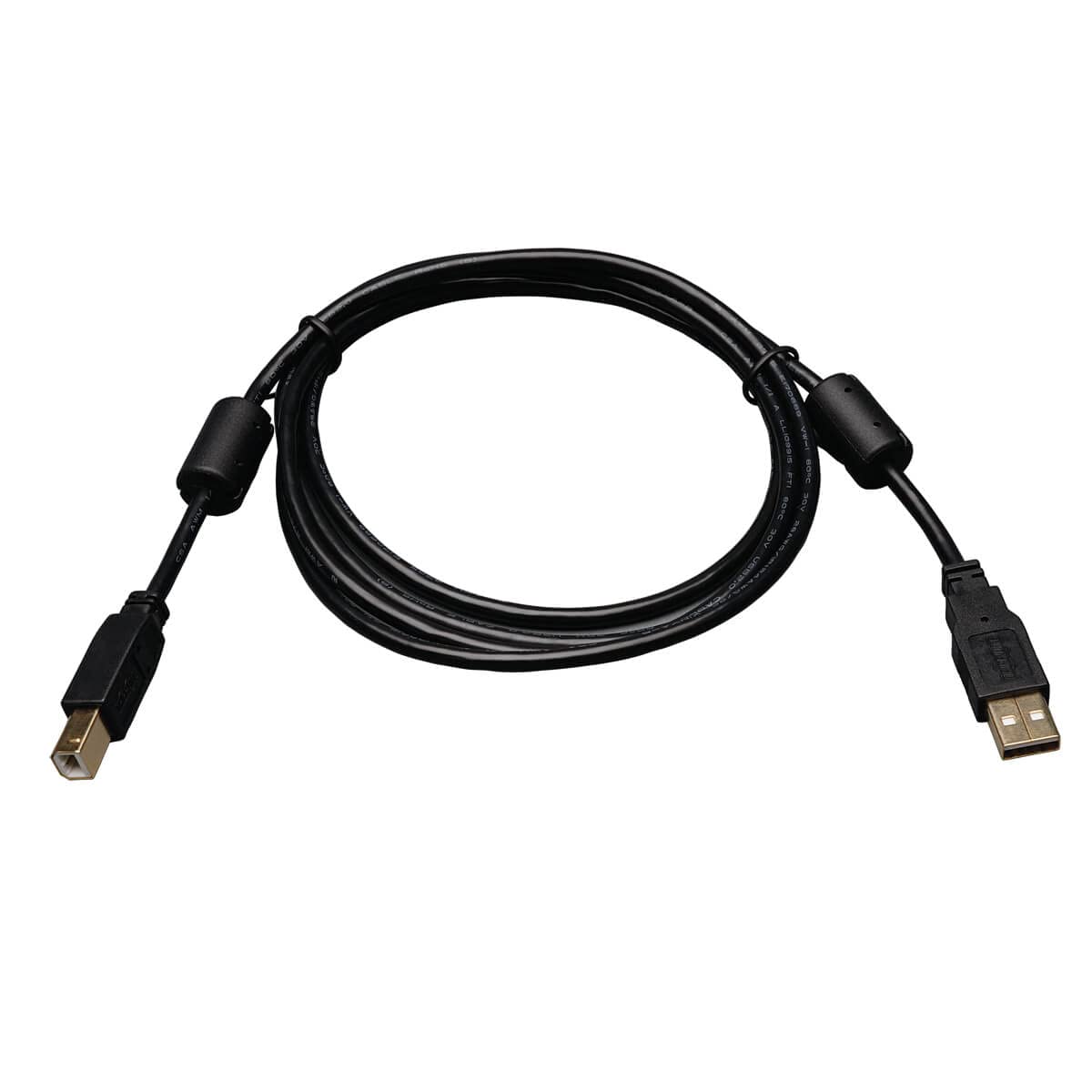 Tripp Lite USB 2.0 Hi-Speed A/B Device Cable Ferrite Chokes (M/M), 0.91 m (U023-003)