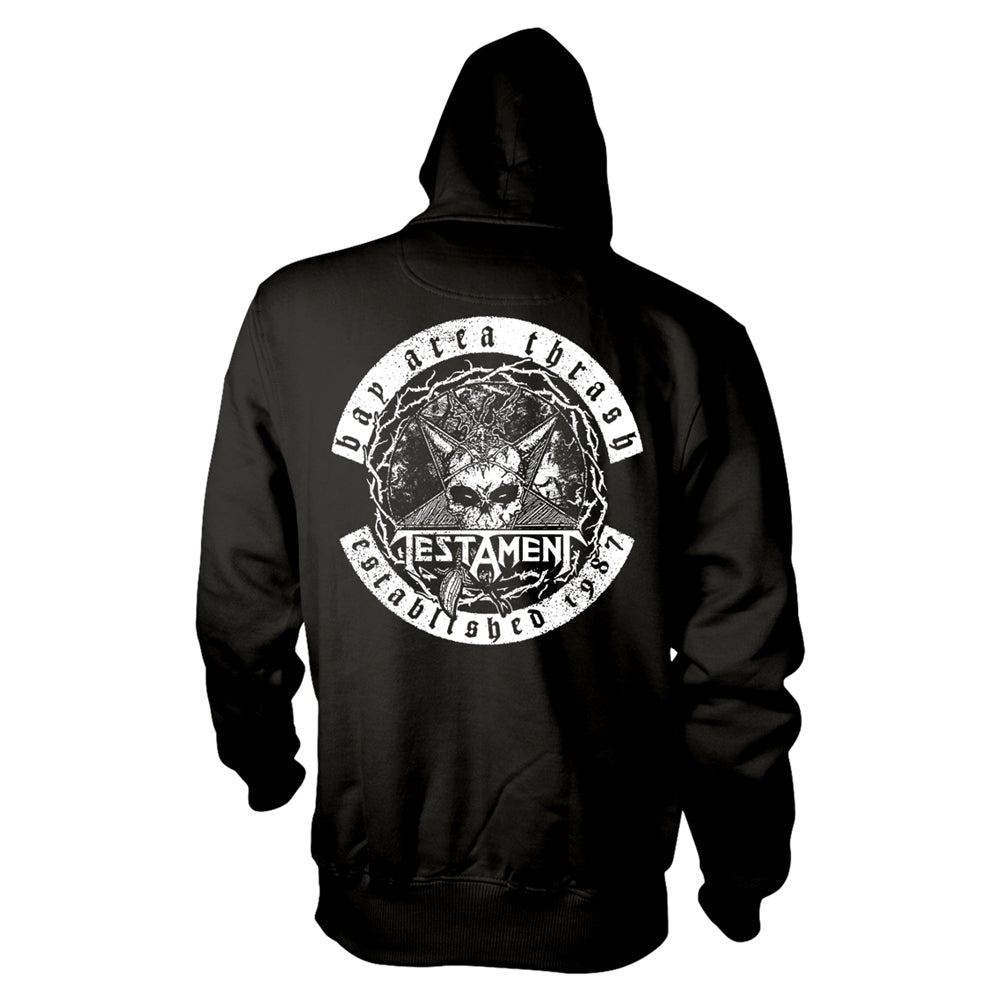TESTAMENT - BAY AREA THRASH BLACK Hooded Sweatshirt Small