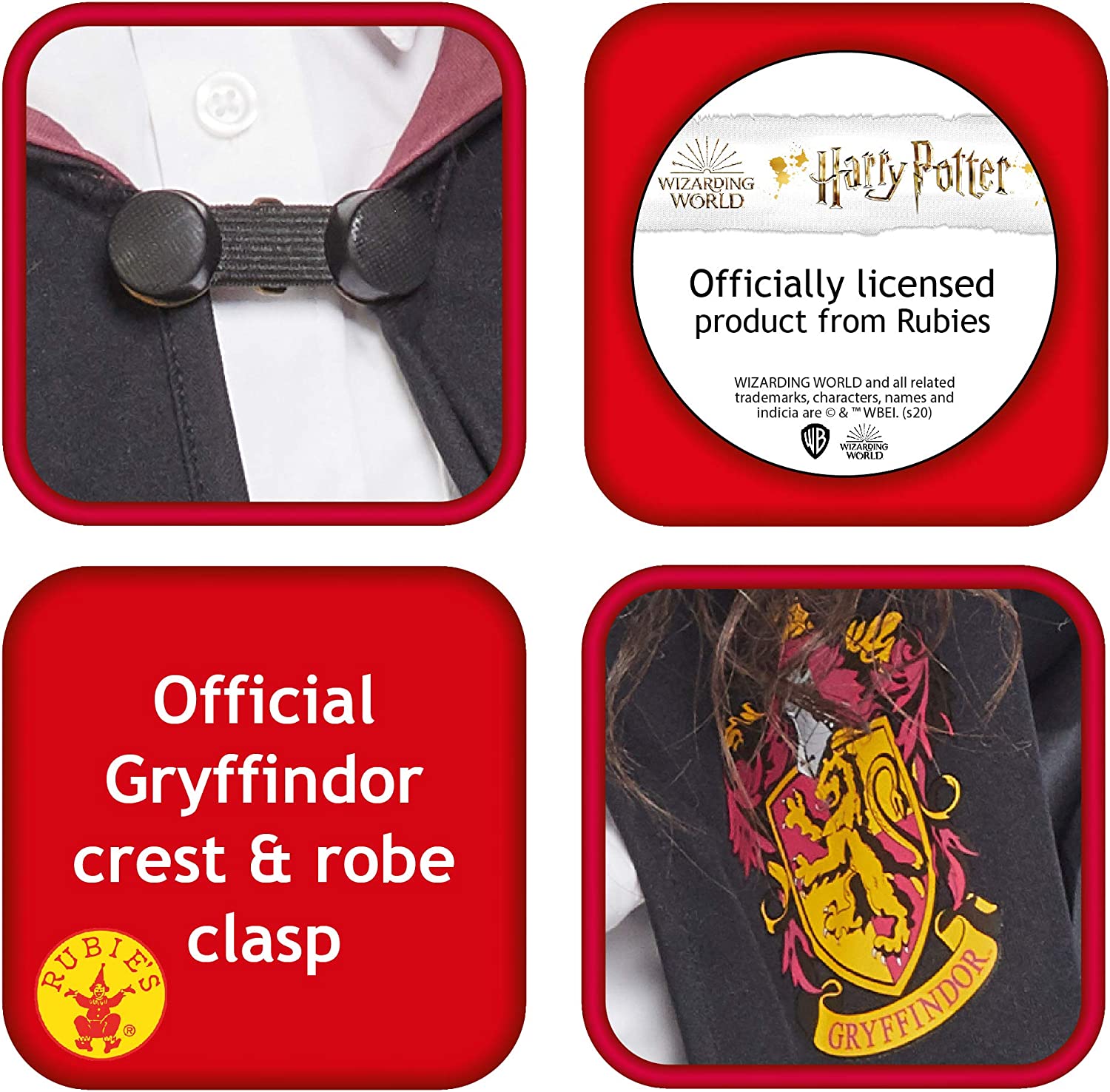 Rubie's Official Harry Potter Gryffindor Classic Robe Costume, Childs Fancy Dress