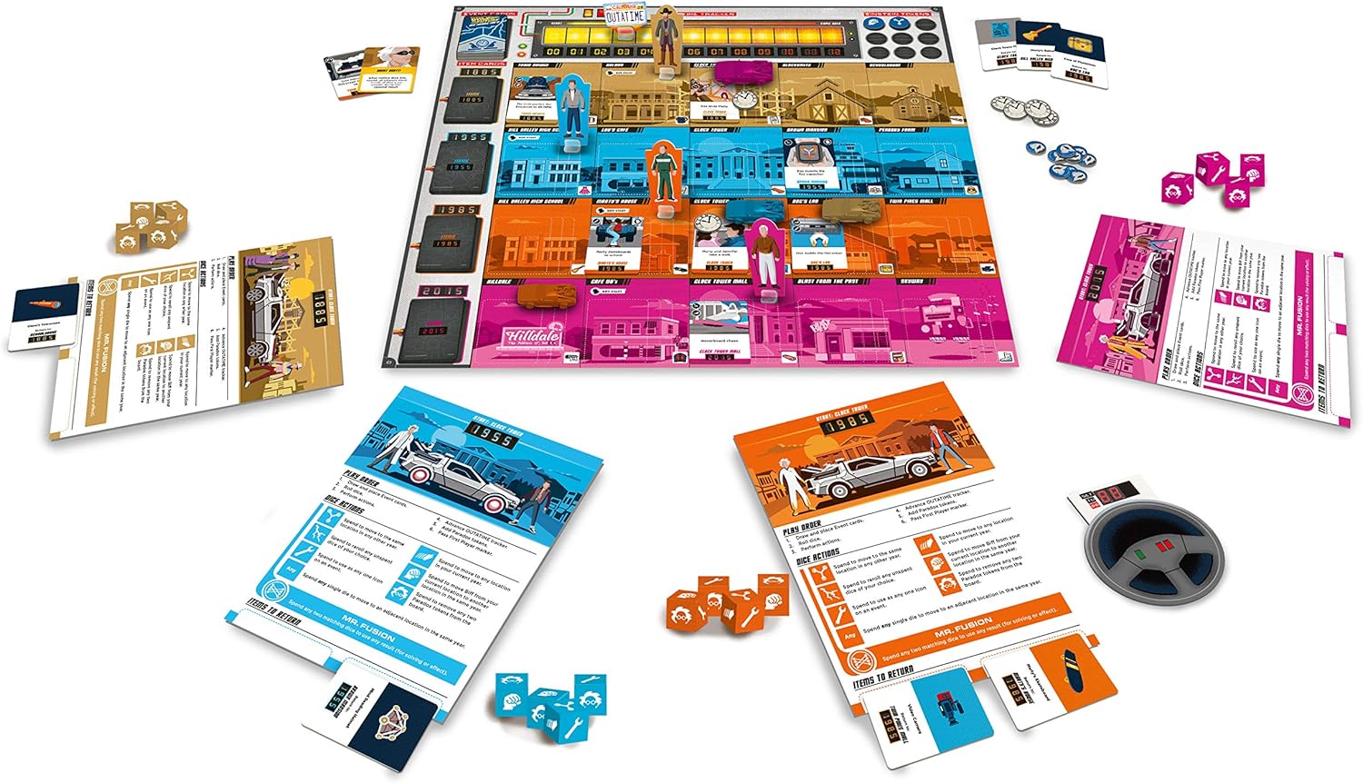Ravensburger Back to the Future Immersive Family Strategy Board Games for Adults and Kids Age 10 Years Up - Dice Through Time